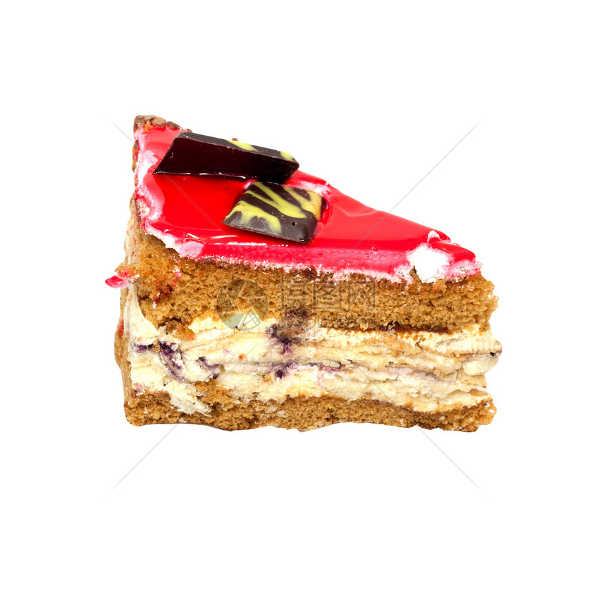 草莓蛋糕糖类糕点白色蛋糕美食甜点脆皮装饰釉面餐厅图片