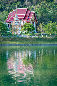 仙娥湖仙世佛教寺庙背景