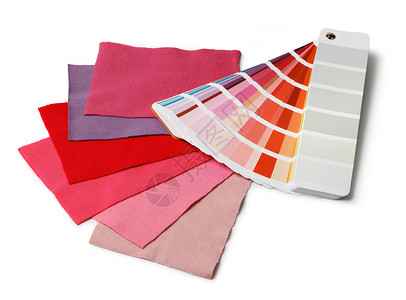 颜色和织布样本图表调色板设计师材料光谱纺织品指导红色收藏创造力背景图片