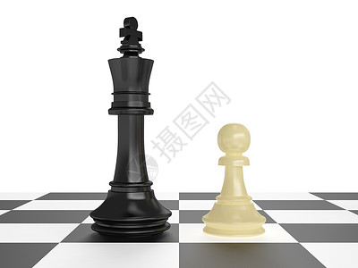对抗观念概念典当战略白色游戏棋盘国王休闲棋子背景图片