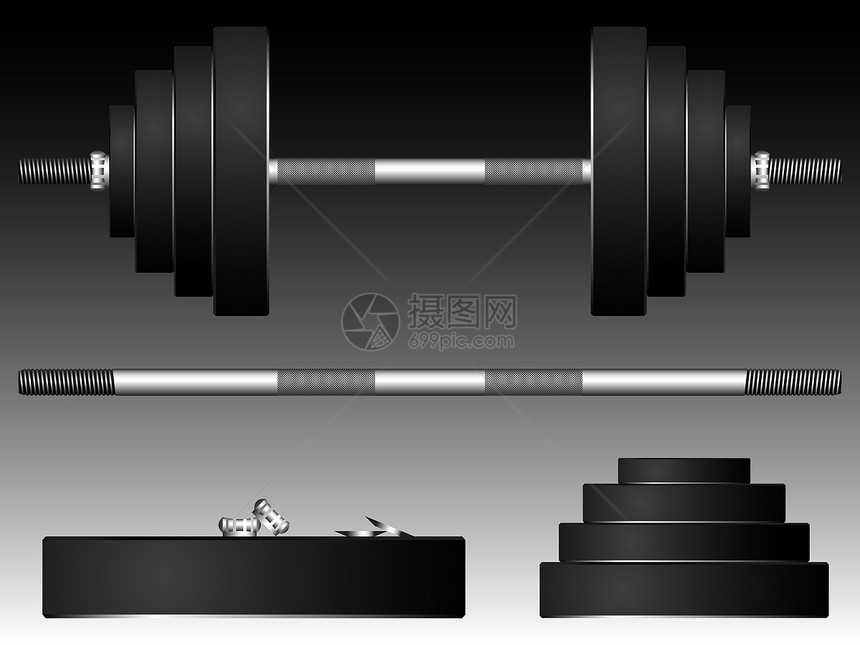 重量级健美体操运动插图运动员健身房艺术哑铃举重力量图片