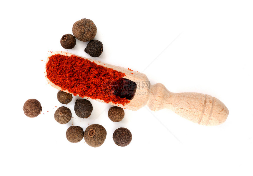 用辣椒粉和胡椒角面粉胡椒粉状爬坡美食染料红色烹饪颜料辣椒图片