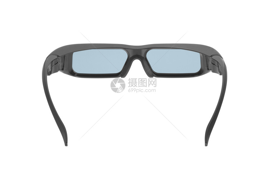 白色上隔离的灰色眼镜织物镜片极客眼睛验光俱乐部塑料奇观修理圆形图片