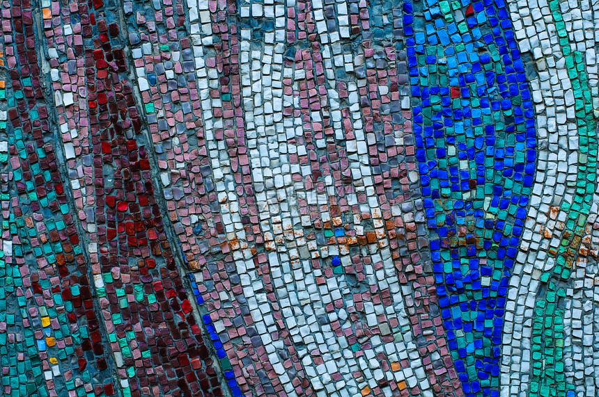 Mosaic 墙壁纹理石头正方形马赛克材料反射瓷砖建筑艺术建筑学陶瓷图片