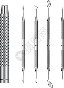 刮眉刀牙科工具矢量说明设计图片