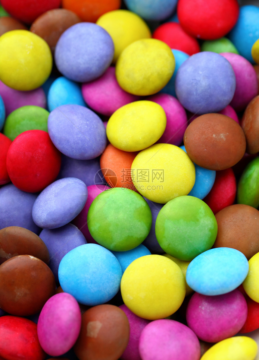 彩色糖果团体水平黄色气泡活力巧克力绿色红色小吃白色图片