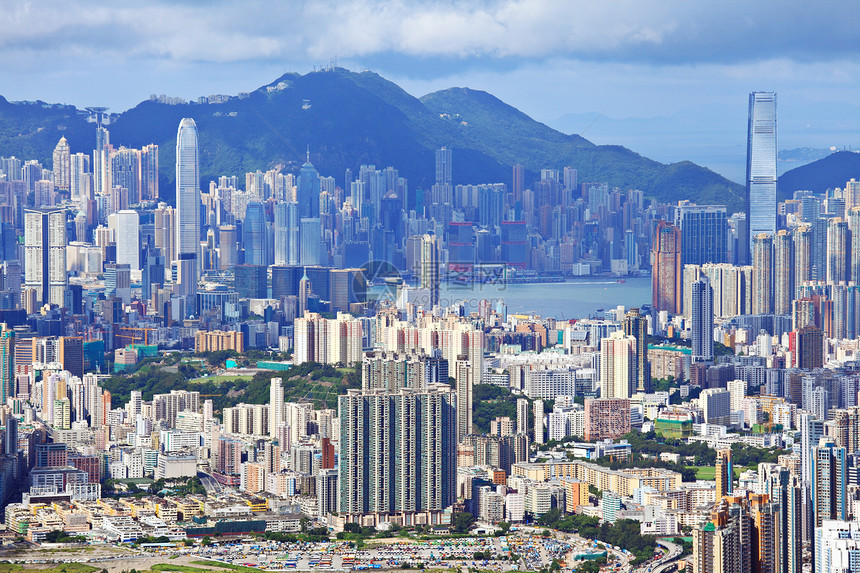 香港拥挤的大楼财产百叶窗多层抵押建筑城市地板不动产高楼摩天大楼图片