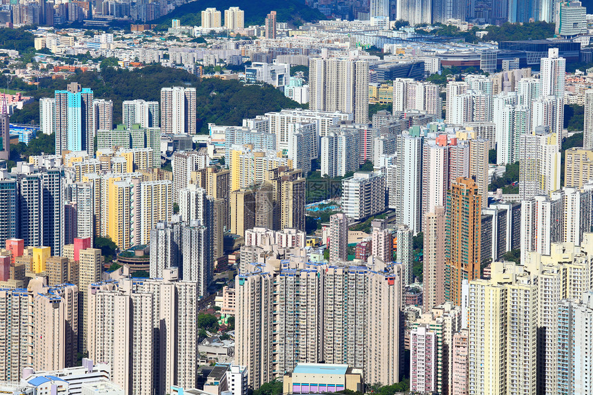 香港拥挤的大楼抵押窗帘城市窗户财产住房建筑学生活百叶窗高楼图片