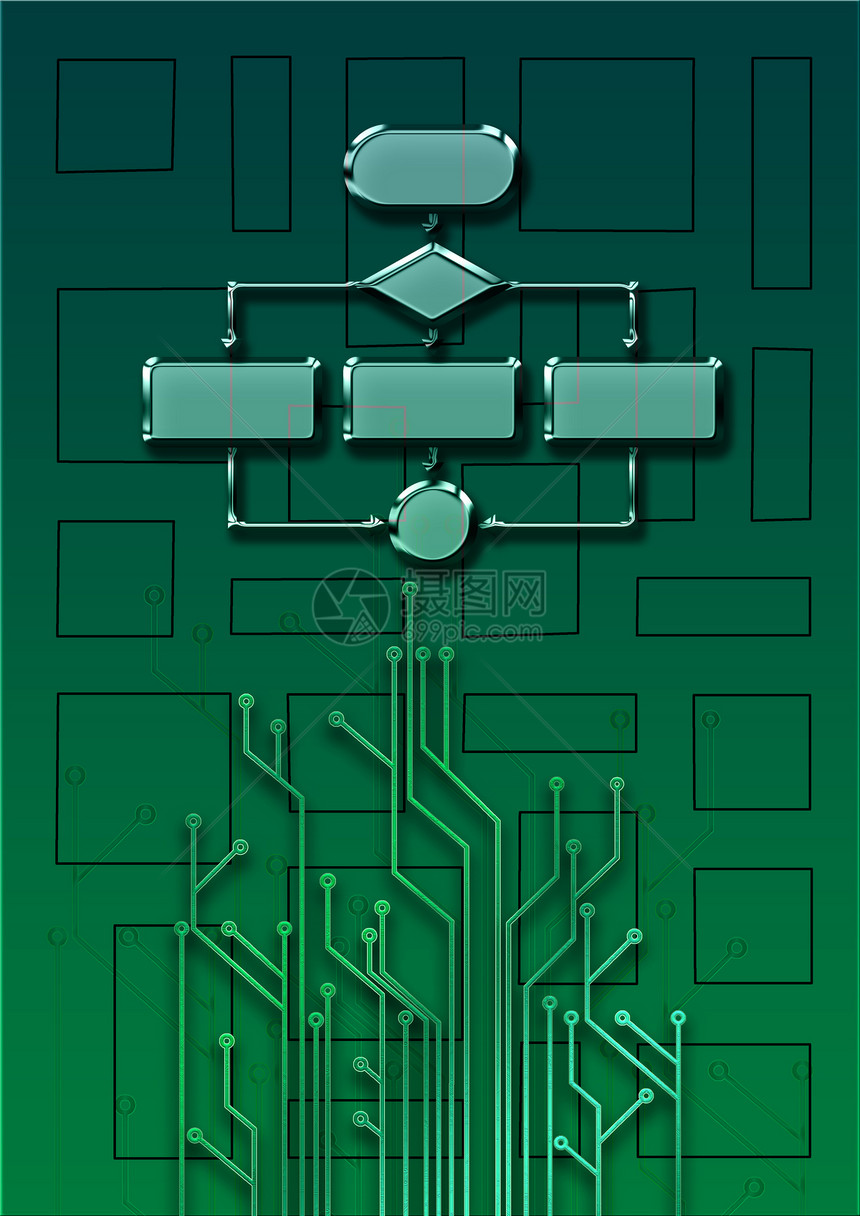 清空流程图图表插图组织电脑互联网盒子网络数据蓝色商业算法图片
