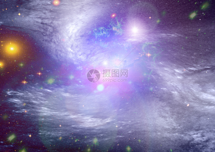 空间恒星和星云勘探气体科学星系绘画天文学行星灰尘纺纱场地图片