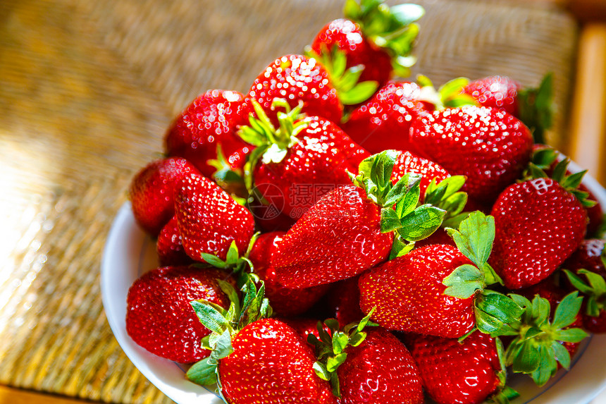 草莓浆果果汁食物营养宏观小吃美食果味种子饮食图片