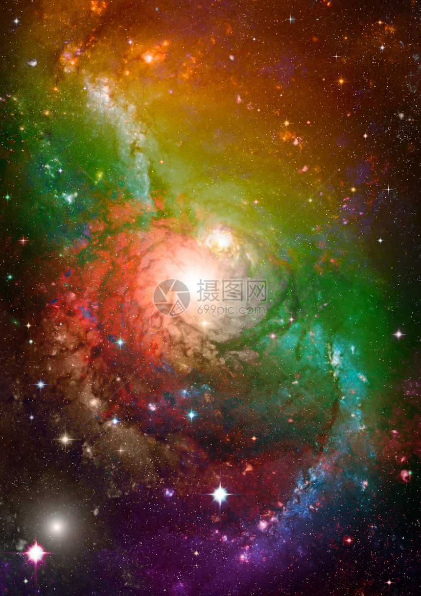 遥远的螺旋星系轨道插图天空火花星星宇航员辉光飞船蓝色望远镜图片