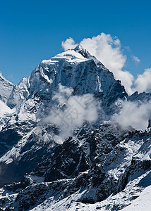 连城冠豸山从Renjo通行证看的塔波奇山峰和云雾背景