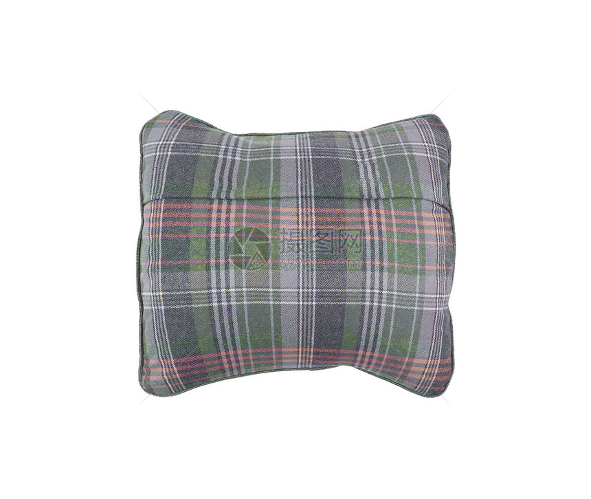 隔绝的格格式枕头正方形格子软垫红色家庭装饰风格纺织品绿色小路图片
