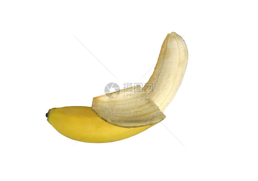 白色背景的新鲜香蕉紧贴起来热带水果剪裁保健蔬菜宏观皮肤美食饮食卫生图片