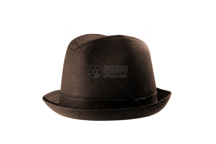 孤立的男性冬季棕色帽子图片
