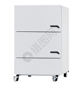 双门冰箱双门冷冻柜的剪切路径小路白色冰箱厨房剪裁背景