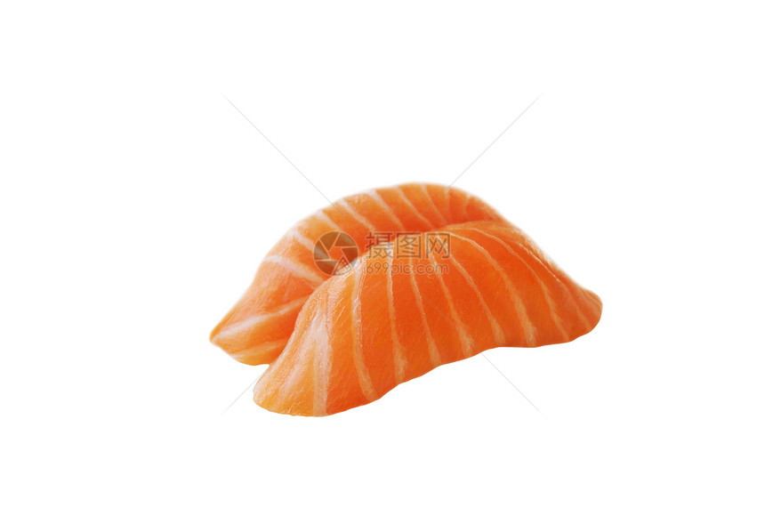 白背景孤立的虾寿司食物海鲜午餐江户红色宏观白色异国小吃美食图片