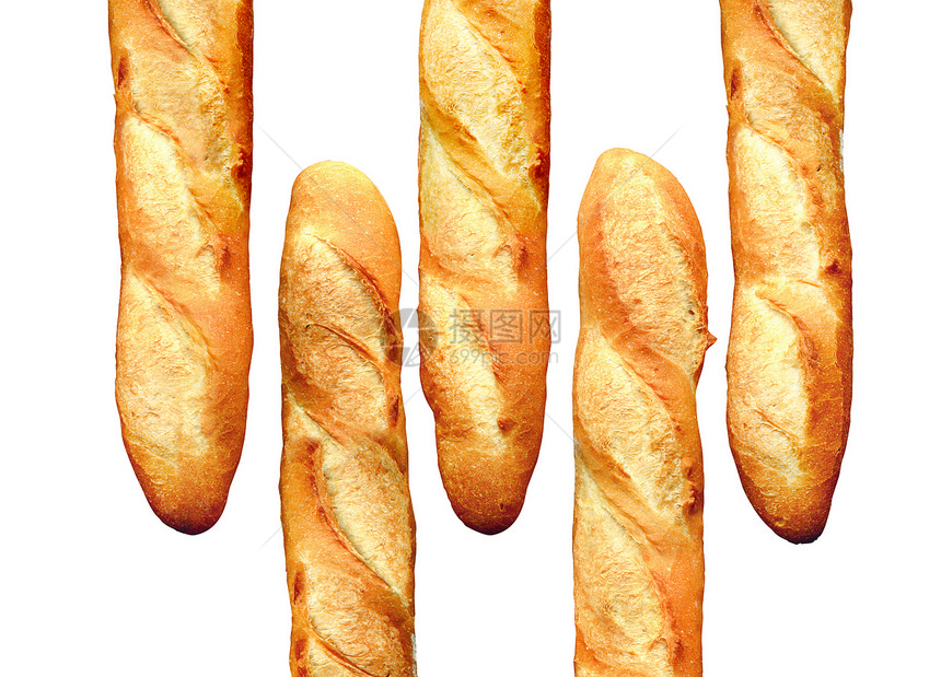 法式长棍面包脆皮面团面粉种子棕色小麦营养饮食白色食物图片