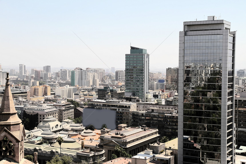 对智利圣地亚哥的浏览首都建筑城市景观房子风景天线摩天大楼地平线天空图片