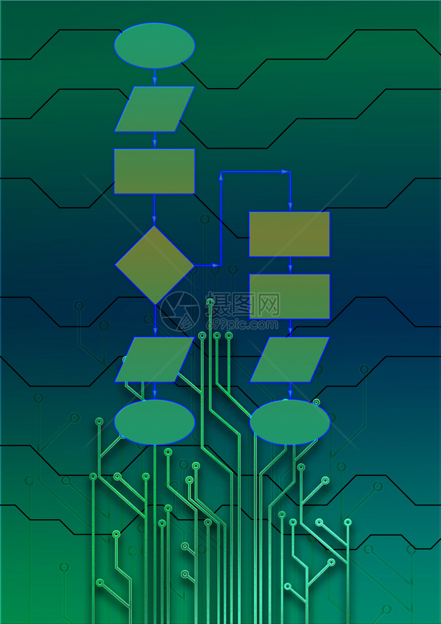 清空流程图图表网络解决方案插图商业电子蓝色语言互联网亮度算法图片