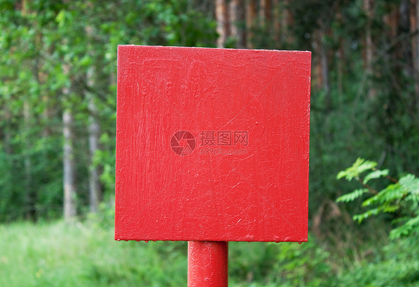 木材中的红金属板金属海报红色空地图片