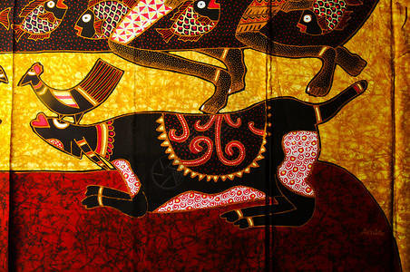 背景上的batik创造力蜡染织物衣服工艺文化背景图片