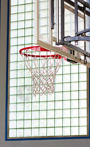 体育馆的篮球圈健身房控制板运动篮子背景图片