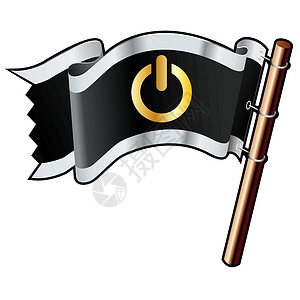 海盗旗素材计算机动力符号海盗旗插画