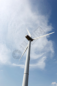 高空风力涡轮机字体创新天空纺纱环保技术力量植物自然资源风景背景图片
