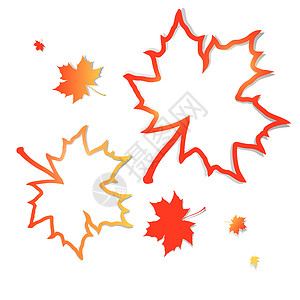 秋天海报季节空白横幅标签插图季节性边界叶子框架背景图片