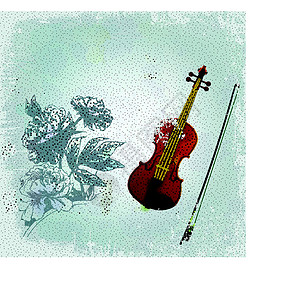 古老小提琴的抽象后遗背景背景图片