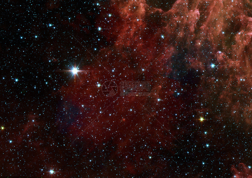 遥远的银河系蓝色辉煌光环轨道星系宇航员星星插图飞碟望远镜图片