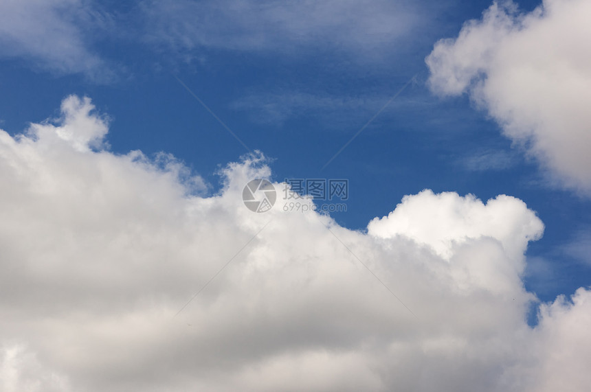 夏云白色太阳多云天空浮云风景图片