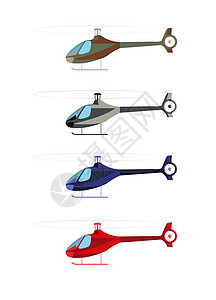直升机卡通片空气刀刃红色运输飞行背景图片