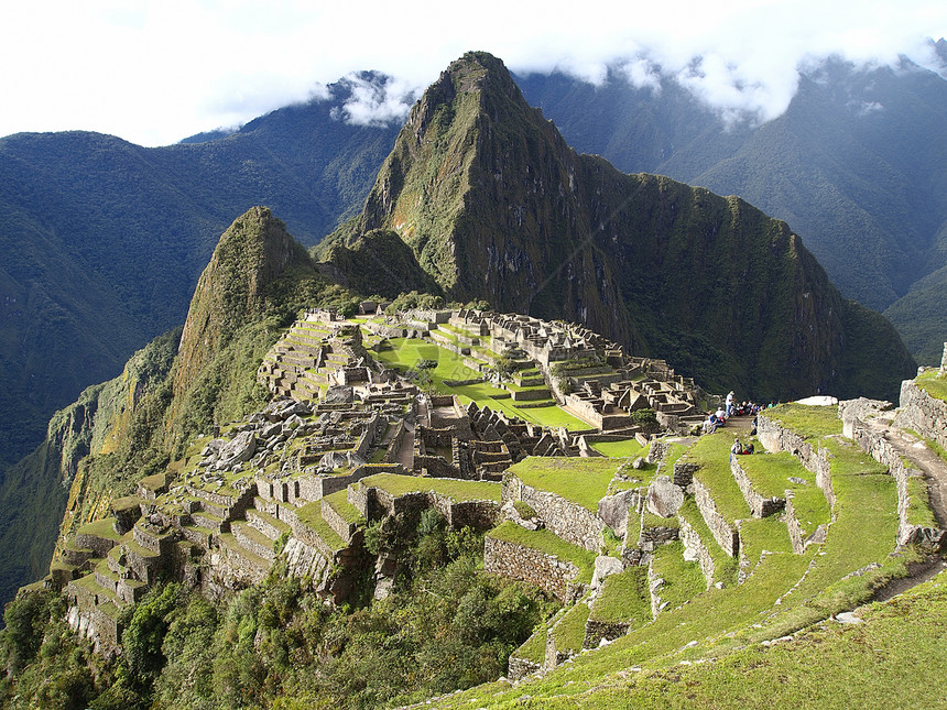 秘鲁古代印加城市地标世界废墟比丘石头考古学薄雾建筑拉丁马丘图片