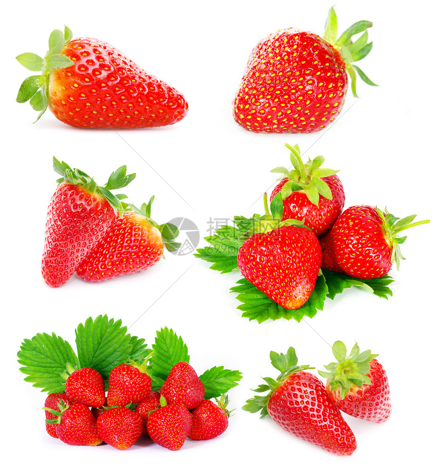 草莓套件早餐白色美食水果红色甜点种子宏观杂货食物图片