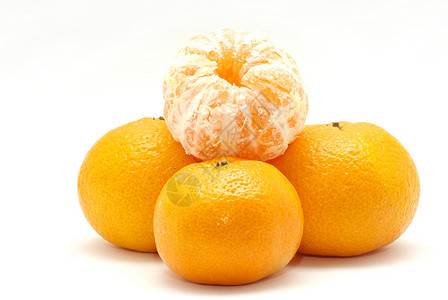 橘红色白色水果橙子食物背景图片