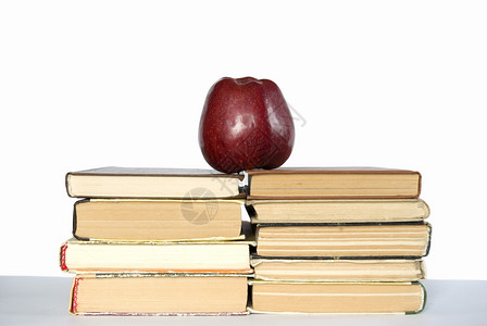 书本学习教育红色营养水果图书背景图片