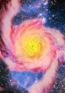 遥远的螺旋星系辉光飞船蓝色天空行星插图轨道紫色宇航员辉煌背景图片