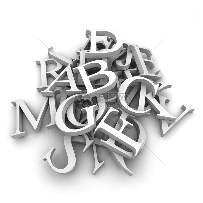 倒在堆积中的字母字母工作室拼写活动作家凸版广告白色塑料刻字杂志图片