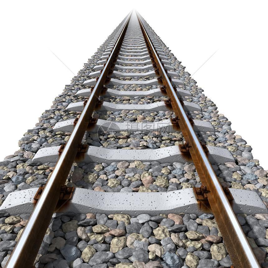混凝土卧睡者的铁路线火车旅行运输旅游货运技术航程过境物流阳光图片