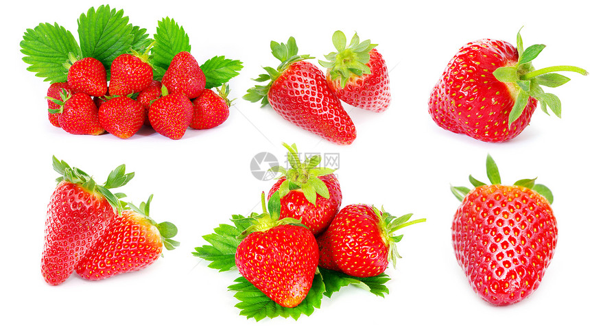 草莓套件种子食物美食宏观水果白色杂货早餐红色甜点图片