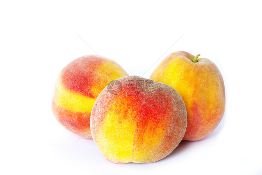 桃桃子橙子水果营养红色白色黄色图片