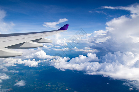 天空航班天堂航空气氛航空公司自由旅行飞机蓝色精神背景图片