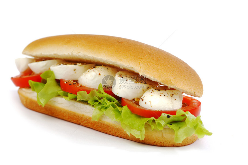 三明治加番茄和沙拉味道食物饮食饼干财产生物美食面包休息小吃图片