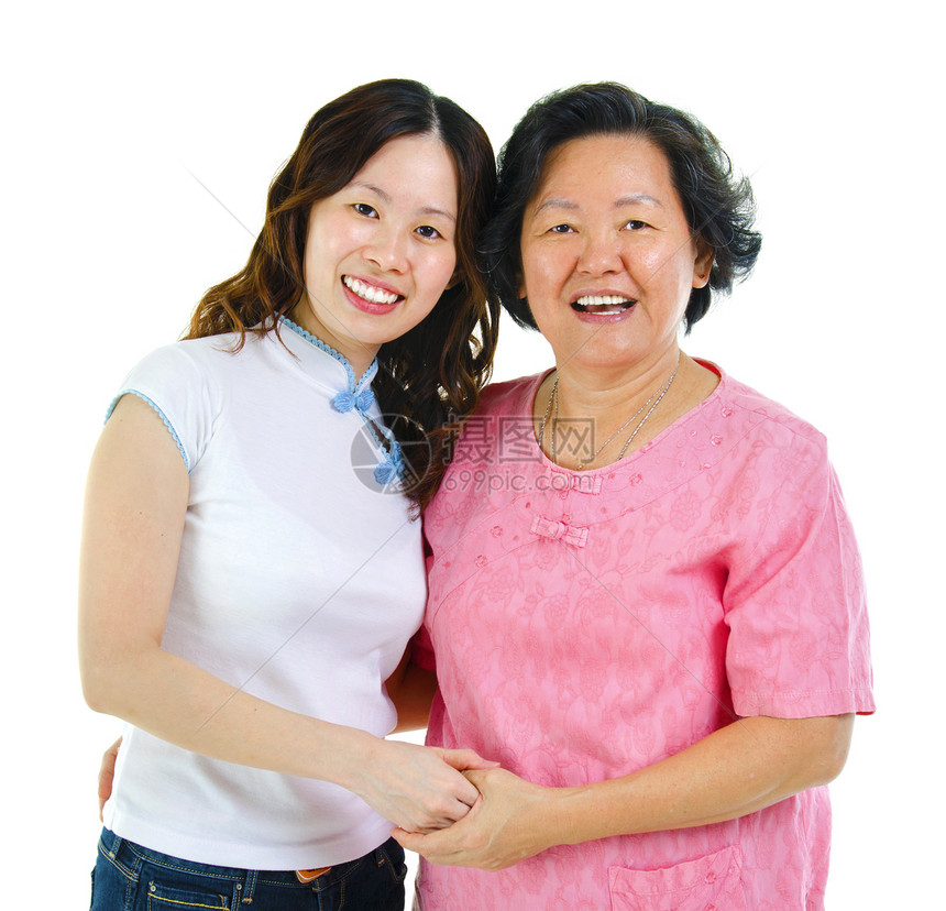 亚洲高龄母亲和女儿图片
