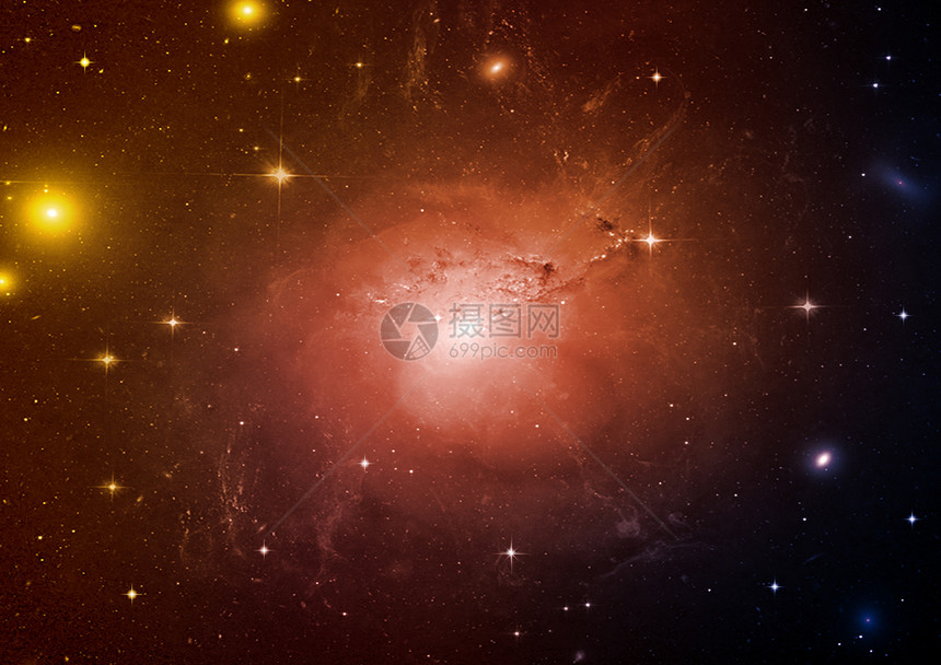 遥远的银河系望远镜飞碟星云辉煌天空紫色辉光星星天文学光环图片