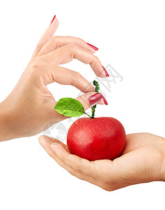 天堂苹果女孩给男人一个苹果天堂收获农场市场拇指木头小吃女士食物水果背景