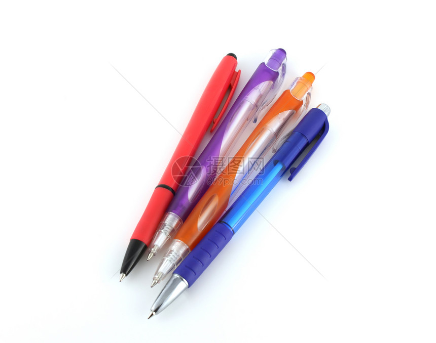 彩笔团体办公室教育墨水白色塑料金属钢笔橙子紫色图片
